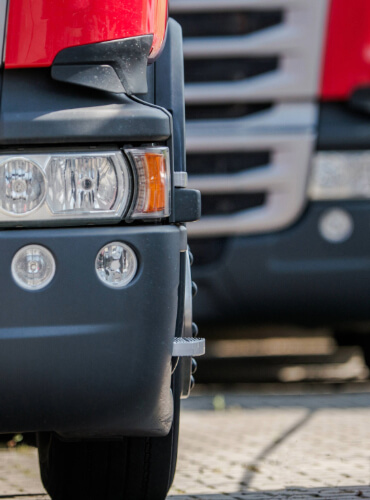 semi truck parking lot